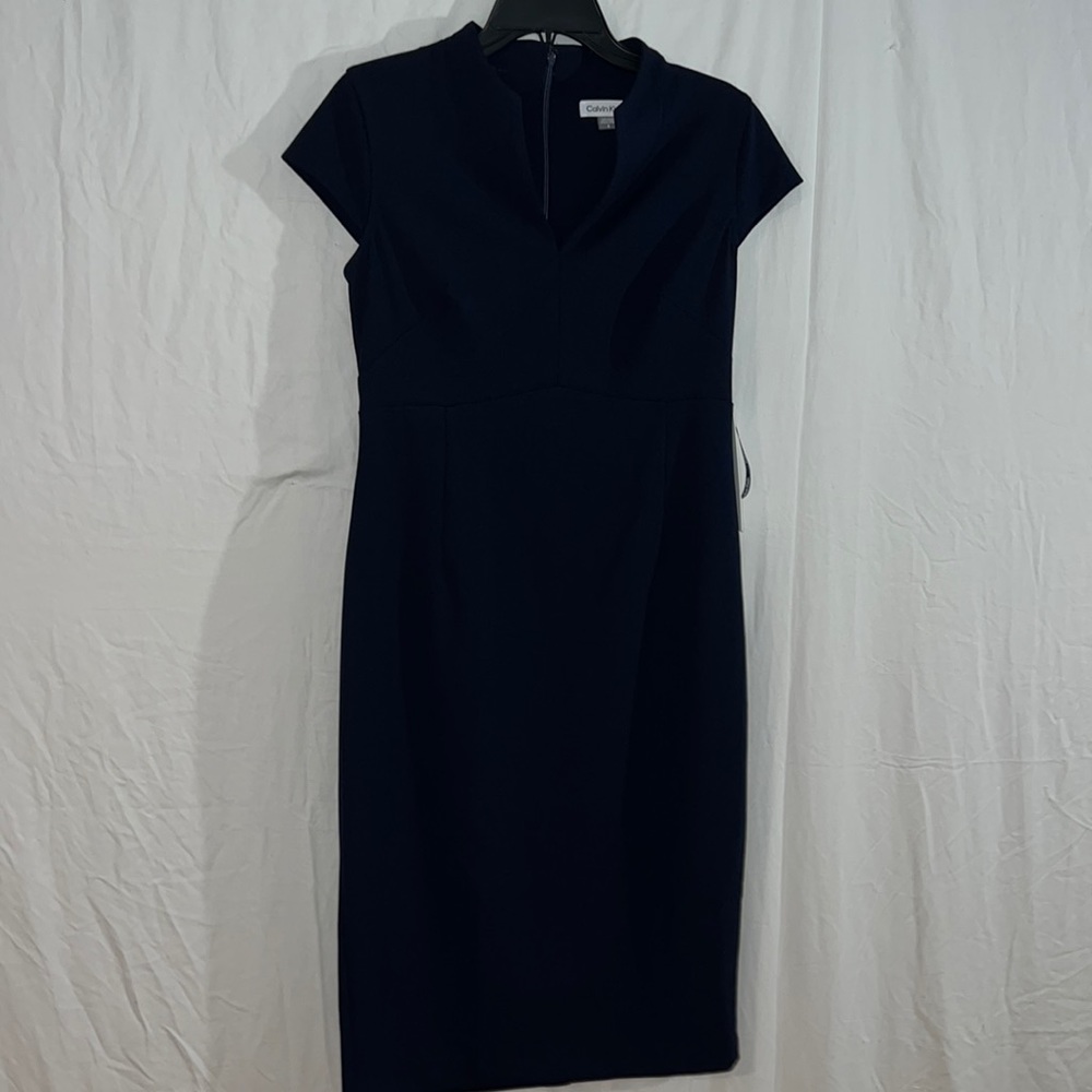 Calvin Klein Women Cap sleeves V-Neck Dress